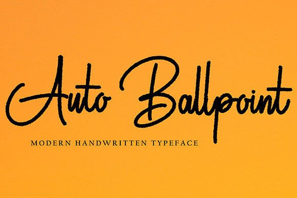 Auto Ballpoint: A Modern Handwritten Typeface for Creative Projects