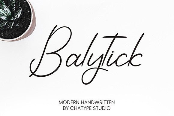 Balytick: A Script Font for Creative Projects