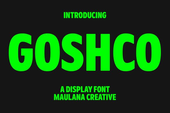 Goshco: A Modern Sans Serif for Bold Branding