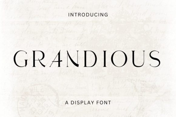 Grandious: A Serif Font for Luxury Branding Projects