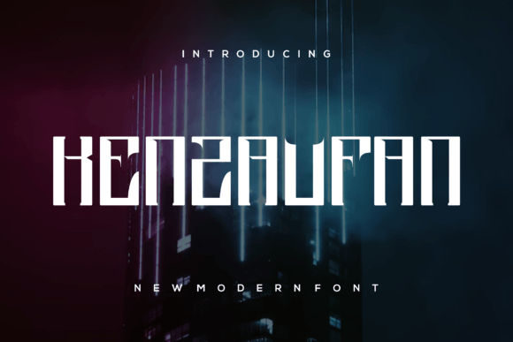 Kenzaufan: A Modern Serif Font for Bold Campaign Designs