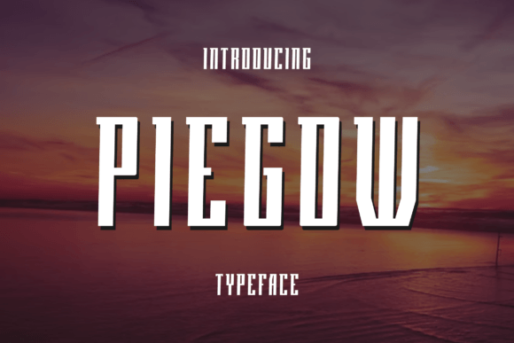 Piegow: A Cool and Modern Display Font for Creative Projects