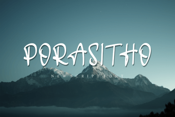 Porasitho: A Modern Handwritten Font for Web Design