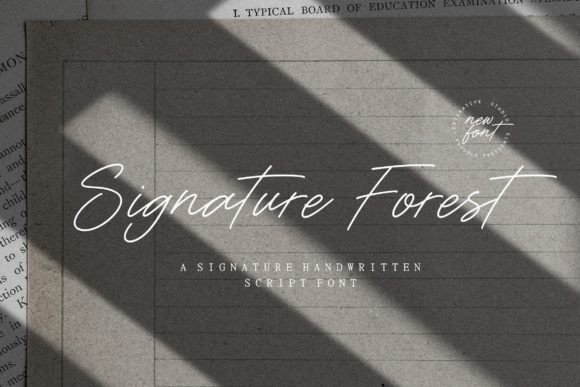 Signature Forest: A Script Font for Creative Projects