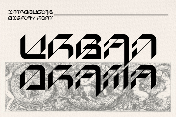 Urban Drama: A Bold Blackletter Font for Editorial Design
